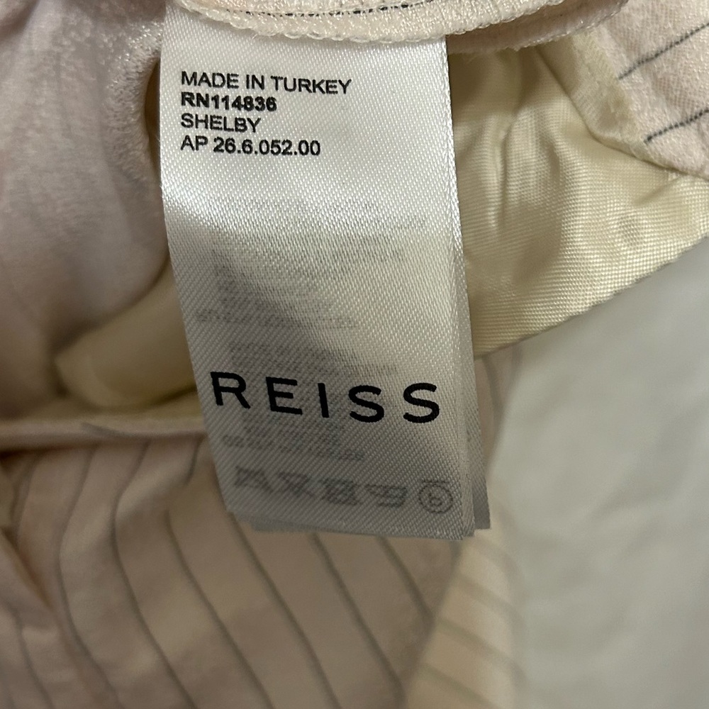NWT Reiss Off-White Pinstripe Dress Pants - Picture 5 of 6